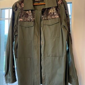 New Madden NYC Olive Sequin-Embellished Jacket. Perfect for spring!